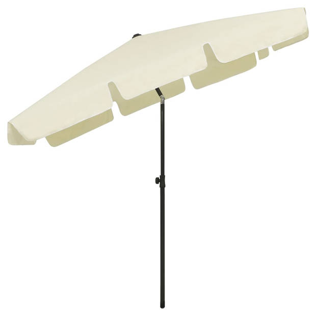 The Living Store Strandparasol - UV-beschermend polyester - Stevige baleinen - Geschikt voor standaard of tafelmontage