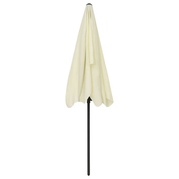 The Living Store Strandparasol - UV-beschermend polyester - Stevige baleinen - Geschikt voor standaard of tafelmontage