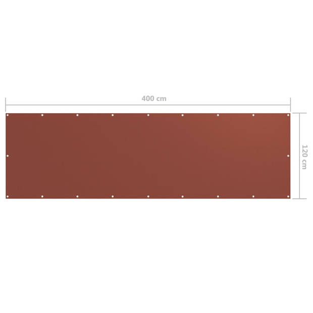 vidaXL Balkonscherm 120x400 cm oxford stof terracotta