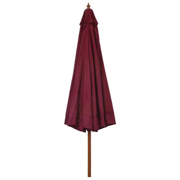 The Living Store Parasol Bordeauxrood 330x254 cm - Anti-vervagend polyester - 48 mm paaldiameter
