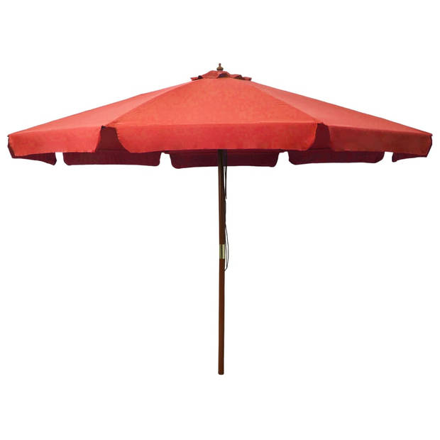 The Living Store Parasol Terracotta - 330 x 254 cm - Anti-vervagend polyester - 48 mm paaldiameter