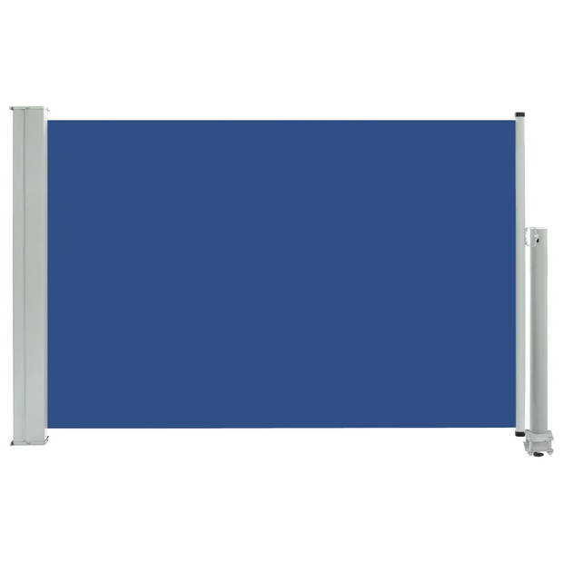 The Living Store Zijscherm - Polyester - 60 x 0-300 cm - Blauw/Grijs