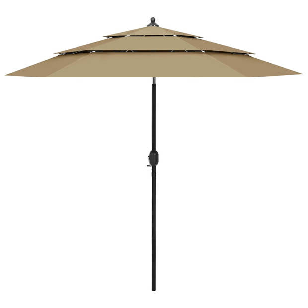 The Living Store Parasol 3-laags - 250 x 229 cm - UV-beschermend materiaal