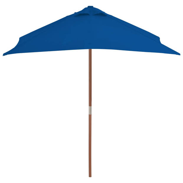 The Living Store Tuinparasol - 150 x 200 x 235 cm - Blauw - Gelamineerd bamboe en hardhout