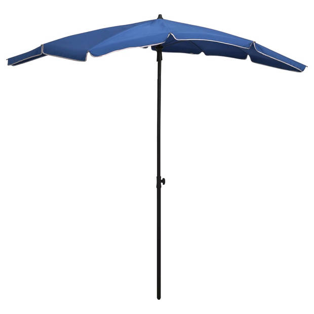 The Living Store Parasol met paal 200x130 cm azuurblauw - Parasol
