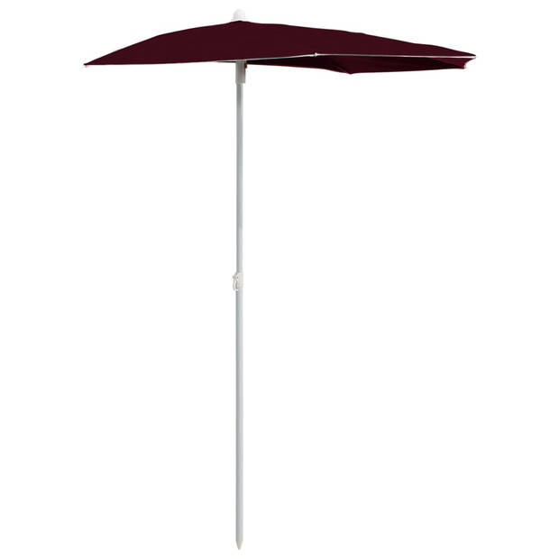 The Living Store Parasol - Halfrond - 180 x 90 x 195 cm - Bordeauxrood