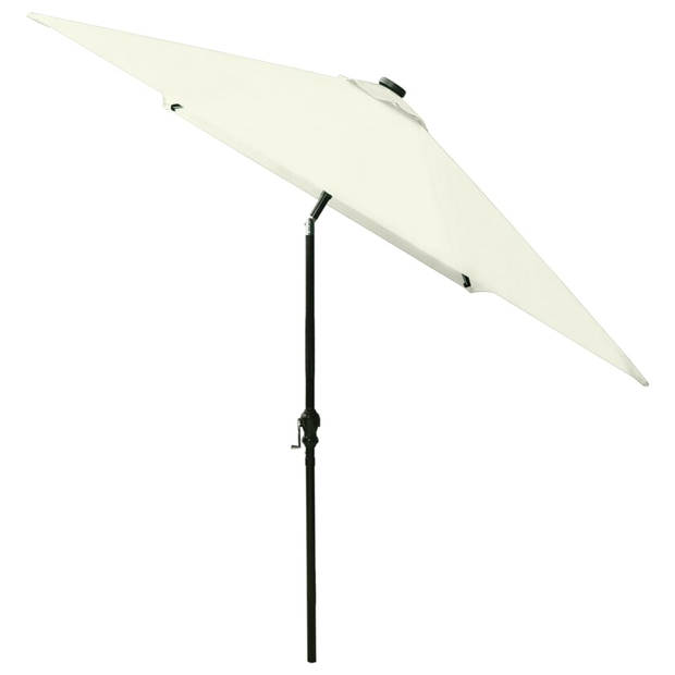 The Living Store Parasol rechthoekig - Zand - 200x300x247 cm - UV-beschermend polyester - Gepoedercoat staal -