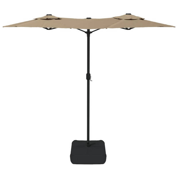 vidaXL Parasol dubbel 316x240 cm taupe