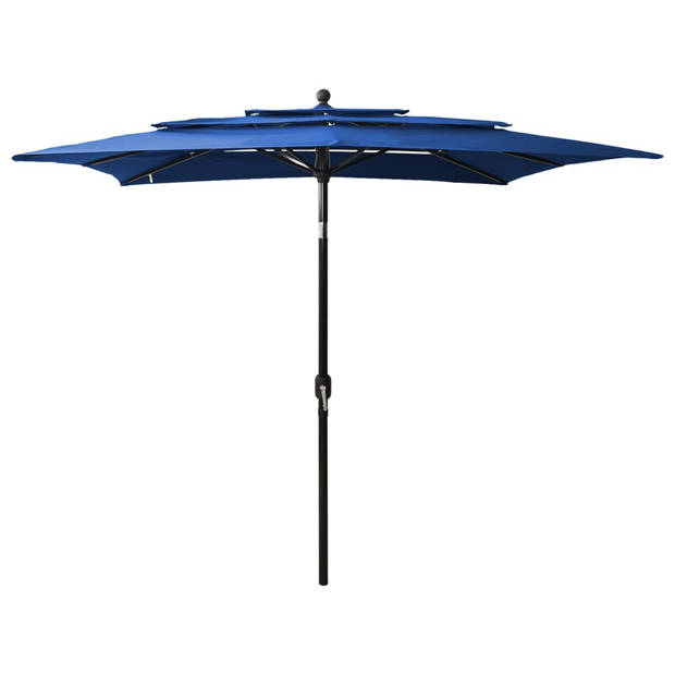 The Living Store Parasol 3-laags Bescherming - UV-Bestendig Polyester - Aluminium Paal en Baleinen - Inklapbaar -