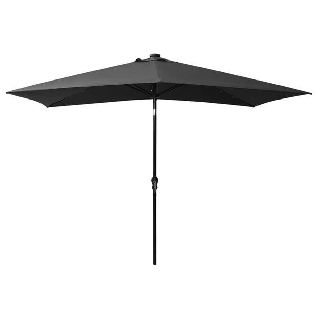 The Living Store Parasol Titan - Tuinmeubelen - 200x300x247 cm - UV-beschermend - Antraciet