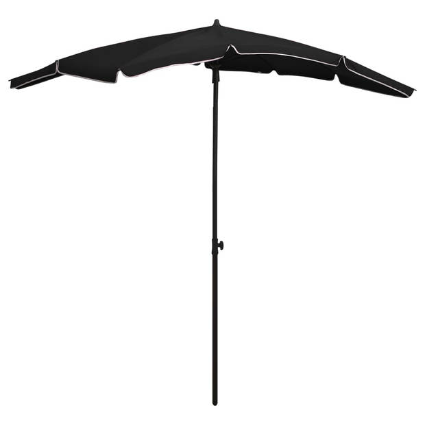 The Living Store Parasol - The Living Store Luxe Tuinparasol 200x130x234 - Zwart 100% Polyester - Kantelfunctie