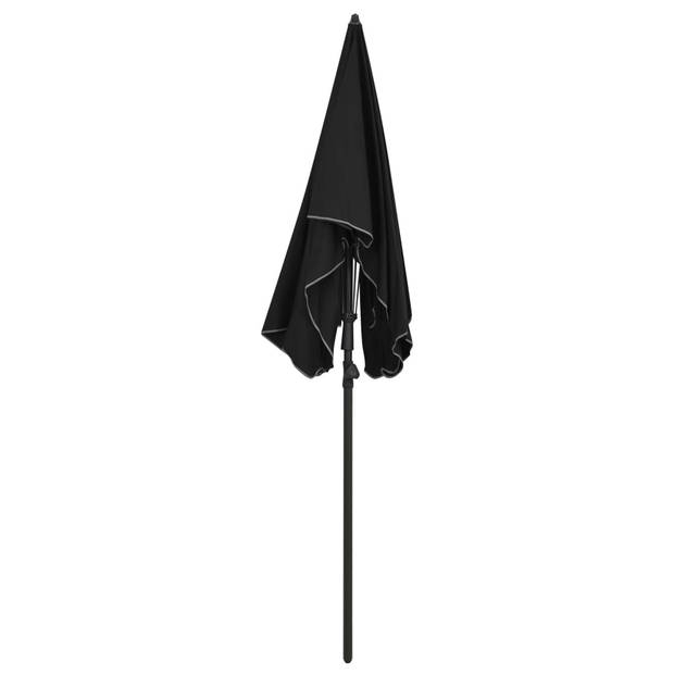 The Living Store Parasol - The Living Store Luxe Tuinparasol 200x130x234 - Zwart 100% Polyester - Kantelfunctie