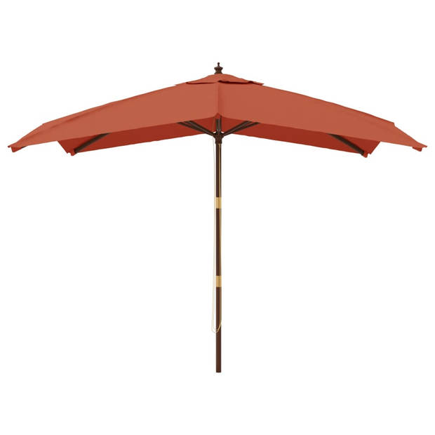 The Living Store Parasol Terracotta - The Living Store - Parasols - 300x300x273 cm - Dubbel katrolsysteem