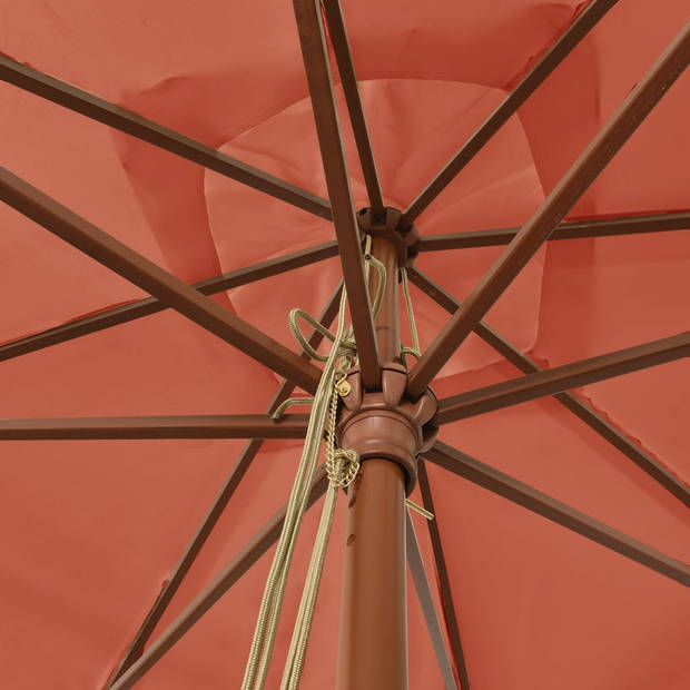 The Living Store Parasol Terracotta - The Living Store - Parasols - 300x300x273 cm - Dubbel katrolsysteem