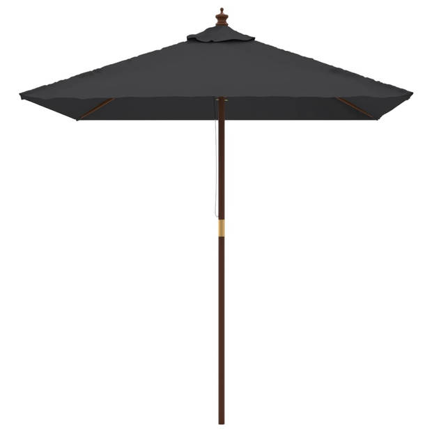 The Living Store Parasol Hawaii - 198x198x231 cm - Met ventiel - Zwart