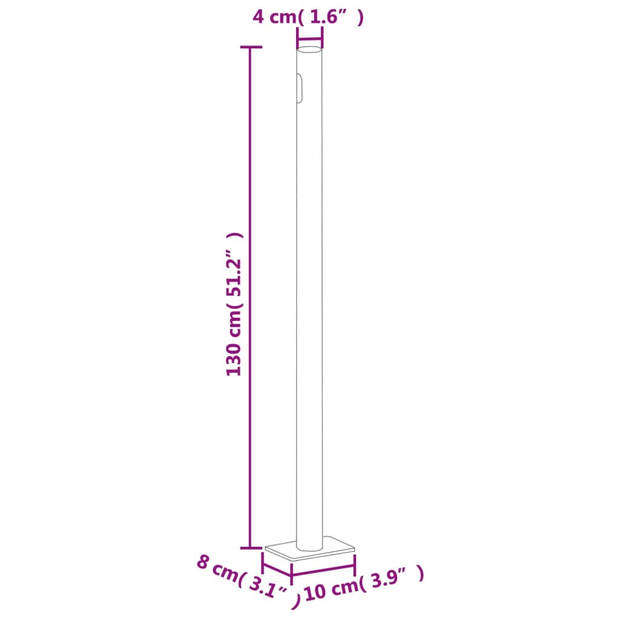 vidaXL Windscherm uittrekbaar 220x600 cm crèmekleurig