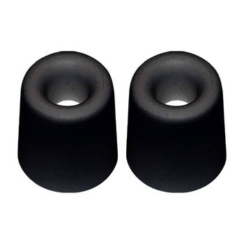 QlinQ Deurbuffer - 2x - deurstopper - zwart - rubber - 75 x 40 mm - Deurstoppers