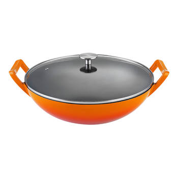 Blokker Buccan - Hamersley - Gietijzeren wokpan 36cm - Oranje aanbieding
