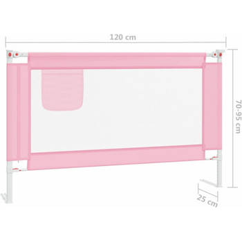 The Living Store Bedhekje peuter 120x25 cm roze stof