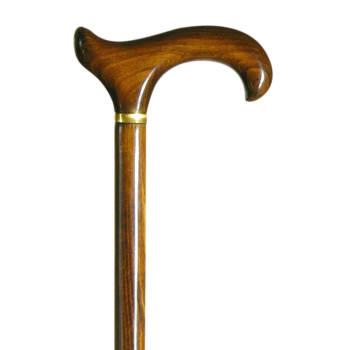 Classic Canes Houten wandelstok - Hercules - Bruin - Beukenhout - XL wandelstok - Derby Handvat - Lengte 109 cm