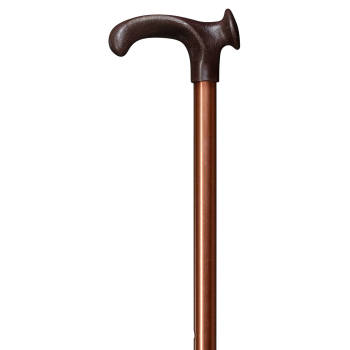 Gastrock Verstelbare wandelstok - Brons - Linkshandig - Relax-grip - Ergonomisch handvat - Aluminium - Lengte 76 - 99 cm