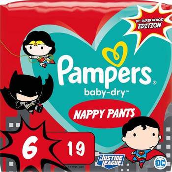 Pampers - Baby Dry Pants Superheroes - Maat 6 - Small Pack - 19 stuks - 15/20KG