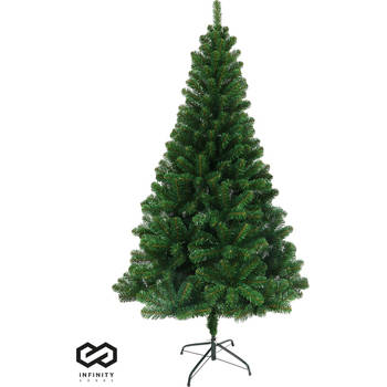 Infinity Goods Kunstkerstboom - 180 cm - Realistische Kunststof Kerstboom - Metalen Standaard - Zonder Verlichting -