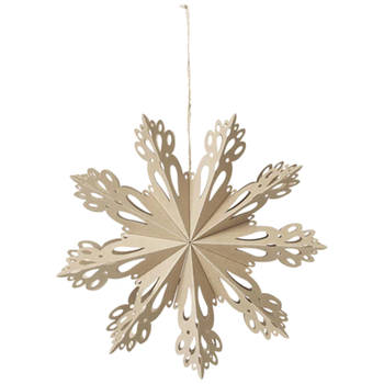 Broste copenhagen hangornament snowflake star natural brown