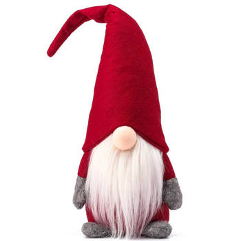 FLOOQ Gnoom Rood - Kerstbeelden & Figuren - Kerst Kabouter - Kerstdecoratie voor binnen - Kerstboomversiering -1 Gnome