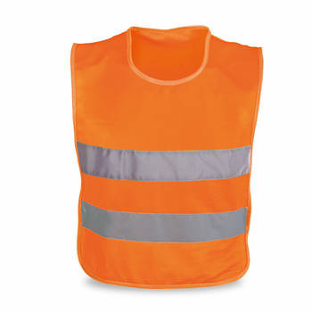Veiligheidsvest - reflecterend - voor kinderen 3 tot 12 jaar - fluor oranje - Veiligheidshesje