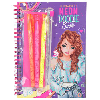 TOPModel Neon Doodle Kleurboek met Neon Stiften