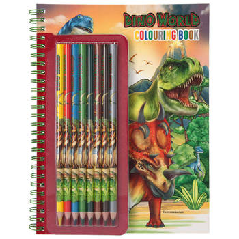 Dino World World Kleurboek met Kleurpotloden