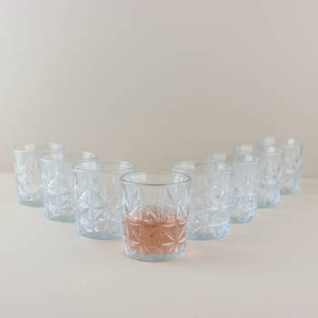 OTIX Whiskey Glazen - Set van 8 - Kristal - Stijlvol - 230 ml - Dik glas - Stevig - Sierlijk