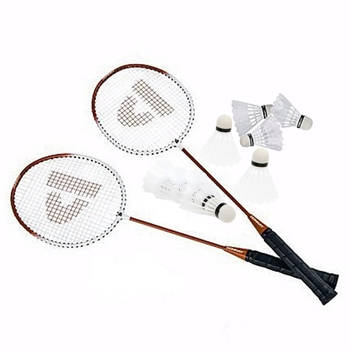 Donnay badminton set oranje met 9x shuttles en opbergtas - Badmintonsets