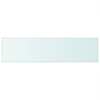 The Living Store Glazen Wandplank - 100 x 25 cm - transparant - gehard glas