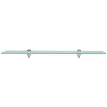 The Living Store Zwevende Plank - Glas - 70 x 10 cm - Transparant - Draagvermogen 10 kg - Eenvoudig te monteren