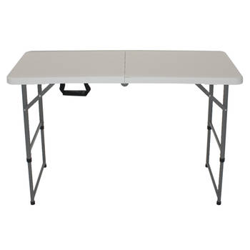 Lowander inklapbare tafel 120x60 cm - Klaptafel Vouwtafel Campingtafel - Extra stabiel - Wit