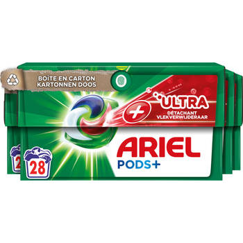Ariel Wasmiddel Pods + Ultra Vlekverwijderaar - 4 x 28 Wasbeurten - Voordeelverpakking