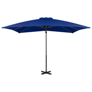 The Living Store Hangparasol - The Living Store - Hangende parasol - 250 x 250 x 230 cm - Azuurblauw
