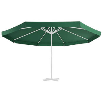 The Living Store Vervangend parasoldoek - 500 cm - Groen - Water- en UV-bestendig