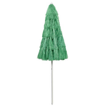 The Living Store Hawaï Parasol Groen - 215 cm hoogte - 240 cm booglengte - UV-bestendig