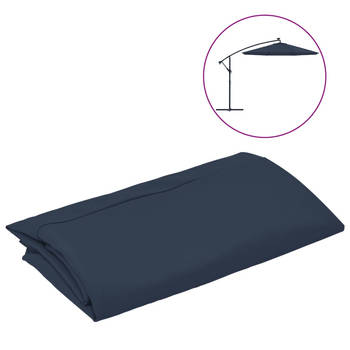 The Living Store Parasoldoek - Blauw - 350 cm - UV-beschermend en anti-vervagend - 100% polyester