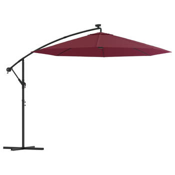 The Living Store Tuinparasol - The Living Store Parasol - 300 x 254 cm - Wijnrood