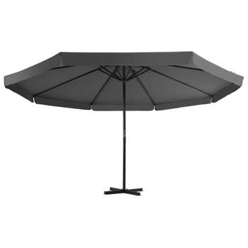 The Living Store Tuinparasol - UV-beschermend polyester - Aluminium paal - 500 x 385 cm