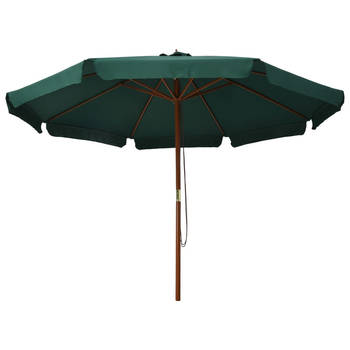 The Living Store Parasol - 330 x 254 cm - Groen - Dubbel katrolsysteem