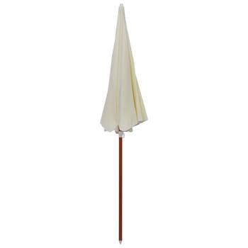 The Living Store Parasol Zand 240 cm - UV-beschermend Polyester