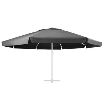 The Living Store Parasoldoek - Vervangend Doek - 600 cm - Antraciet