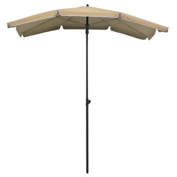 The Living Store Parasol - Opvouwbaar - 200 x 130 x 234 cm - UV-beschermend polyester - Stalen paal - 10 baleinen -