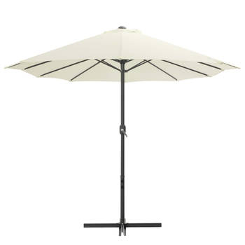 The Living Store Tuinparasol - Zand - Polyester - 460x270x246 cm - Met zwengelsysteem