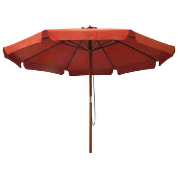 The Living Store Parasol Terracotta - 330 x 254 cm - Anti-vervagend polyester - 48 mm paaldiameter